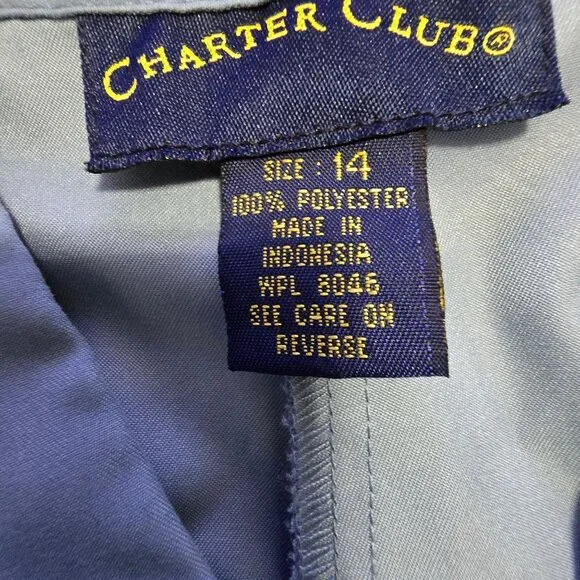 Set Of 2 Charter Club Womens Golf Shorts Size 14 Blue & White Polyester - Picture 5 of 16